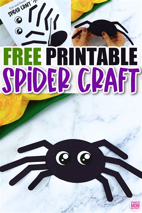 Free Printable Spider Craft To Teach Kids Math Spider Template For Preschool - Spider Template For Preschool