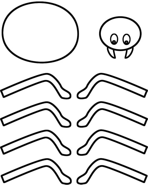 Free Printable Spider Template Crafts On Sea Spider Template For Preschool - Spider Template For Preschool