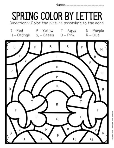 Free Printable Spring Color By Alphabet Worksheets Homeschool Color By Letter Preschool Printables - Color By Letter Preschool Printables