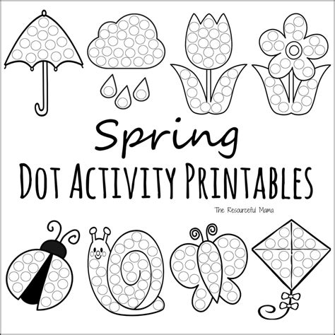 Free Printable Spring Do A Dot Marker Coloring Do A Dot Flowers - Do A Dot Flowers