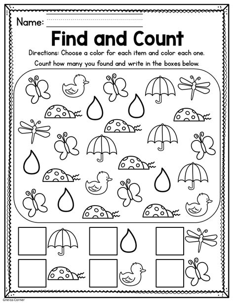 Free Printable Spring Worksheets For Kindergarten Kindergarten Worksheet On Spring - Kindergarten Worksheet On Spring
