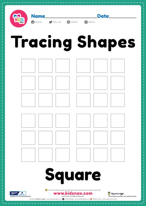 Free Printable Square Worksheets For Preschool Pdfs Brighterly Square Worksheet Preschool - Square Worksheet Preschool