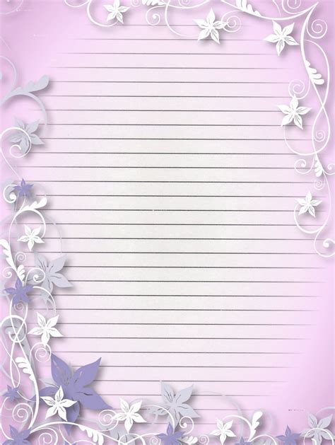 Free Printable Stationery Pretty Writing Paper Printable - Pretty Writing Paper Printable