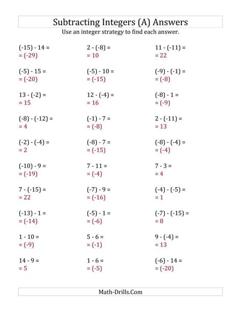 Free Printable Subtracting Integers Worksheets Pdfs Brighterly Subtracting Integers Worksheets Grade 7 - Subtracting Integers Worksheets Grade 7