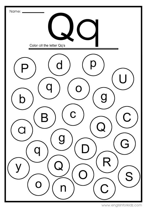Free Printable The Letter Q Worksheets For 1st The Letter Q Worksheet - The Letter Q Worksheet