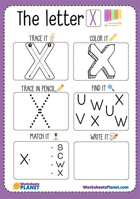 Free Printable The Letter X Worksheets For Kindergarten Letter X Kindergarten Worksheet - Letter-x Kindergarten Worksheet