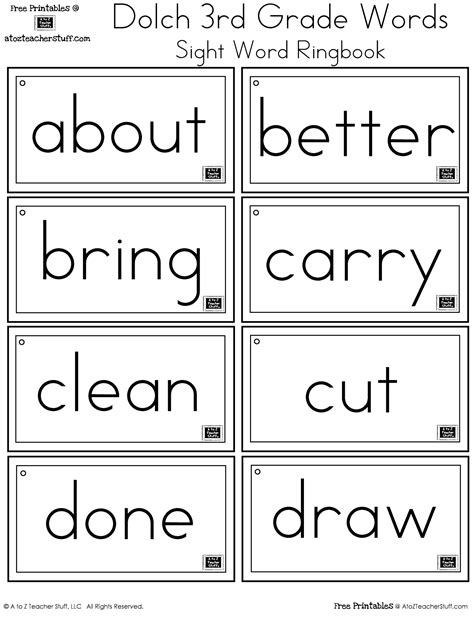 Free Printable Third Grade Sight Word Worksheets Third Grade Sight Words Worksheets - Third Grade Sight Words Worksheets