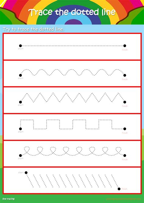 Free Printable Trace The Lines Worksheet For Preschool Preschool Worksheet  Line - Preschool Worksheet, Line