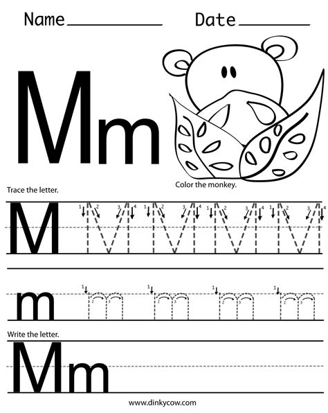 Free Printable Tracing Letter M Worksheet Kiddoworksheets Letter M Tracing Worksheet - Letter M Tracing Worksheet