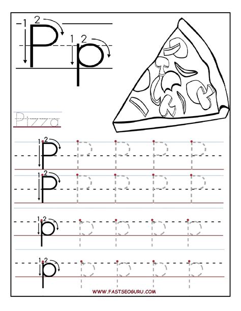 Free Printable Tracing Letter P Worksheet Kiddoworksheets Letter P Tracing Worksheet - Letter P Tracing Worksheet