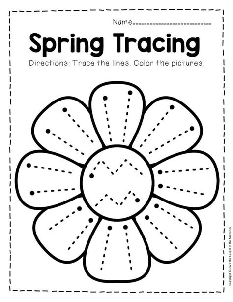 Free Printable Tracing Spring Preschool Worksheets Preschool Spring Worksheets - Preschool Spring Worksheets