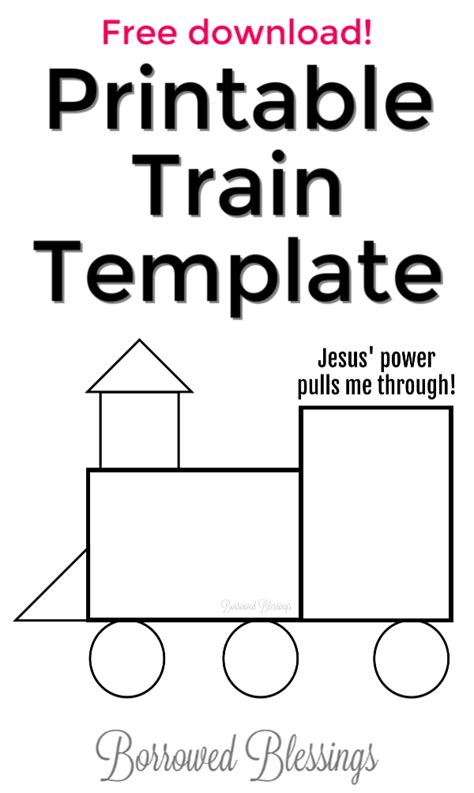 Free Printable Train Template Simple Mom Project Train Cut Out Printable - Train Cut Out Printable