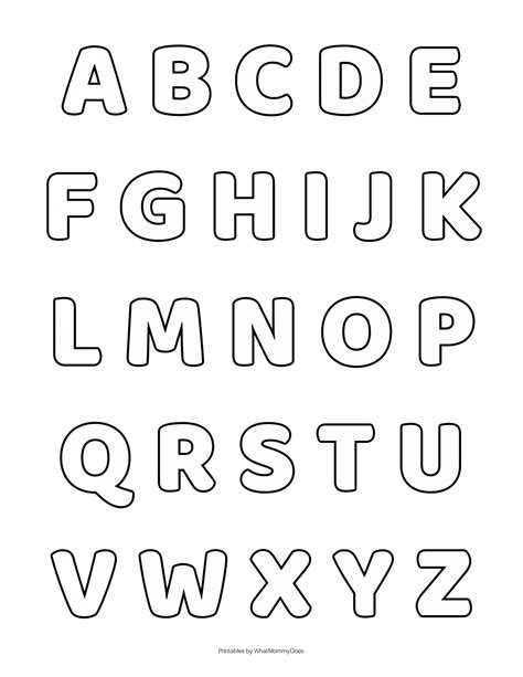 Free Printable Upper Case Alphabet Template The Spruce Colourful Letters To Print - Colourful Letters To Print