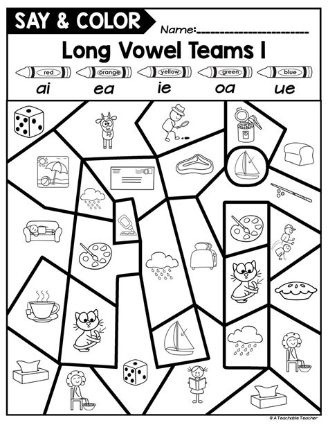 Free Printable Vowel Teams Worksheets For 2nd Grade Second Grade Vowel Worksheets - Second Grade Vowel Worksheets