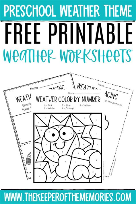 Free Printable Weather Worksheets For Preschool Weather Preschool Worksheets - Weather Preschool Worksheets