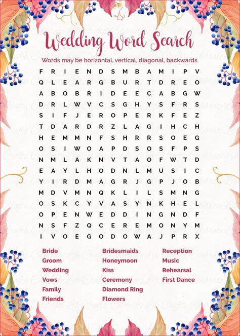 Free Printable Wedding Word Search Game My Party Childrens Wedding Word Search - Childrens Wedding Word Search