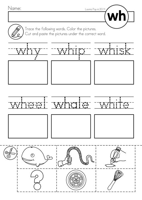 Free Printable Wh Digraph Words With Pictures Esl Wh Digraph Worksheet - Wh Digraph Worksheet