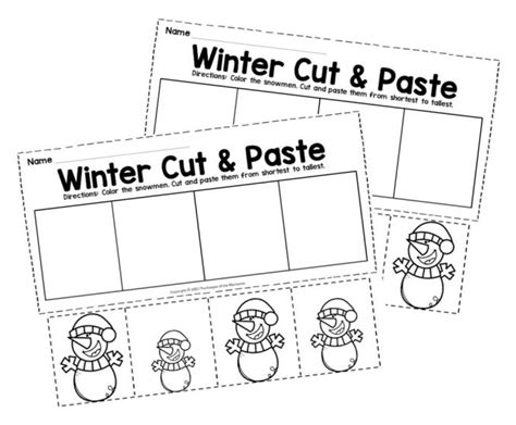 Free Printable Winter Cut And Paste Worksheets Winter Worksheets Preschool - Winter Worksheets Preschool