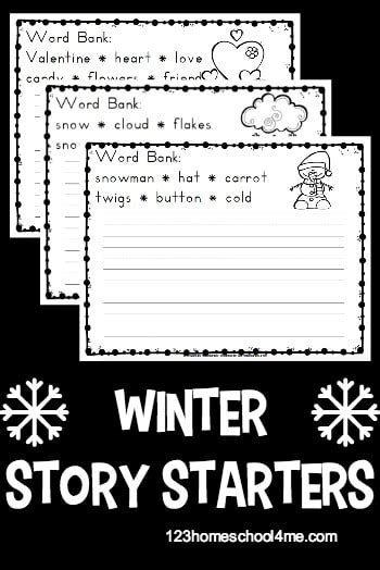 Free Printable Winter Story Starters And Writing Prompts Winter Writing Prompts Elementary - Winter Writing Prompts Elementary