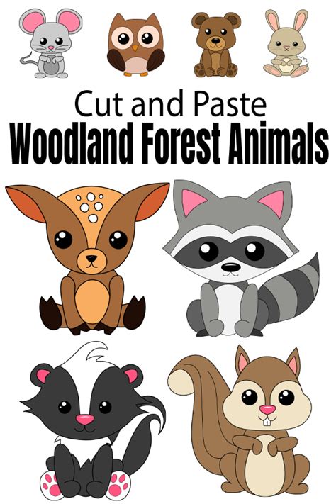 Free Printable Woodland Cut And Paste Bear Craft Cut And Paste Template - Cut And Paste Template