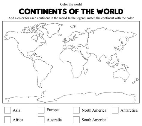 Free Printable World Map Worksheet Activities Esl Vault Map Of The World Worksheet - Map Of The World Worksheet