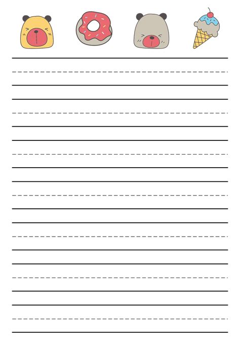 Free Printable Writing Paper For Kids With 20 Children S Writing Paper Printable - Children's Writing Paper Printable