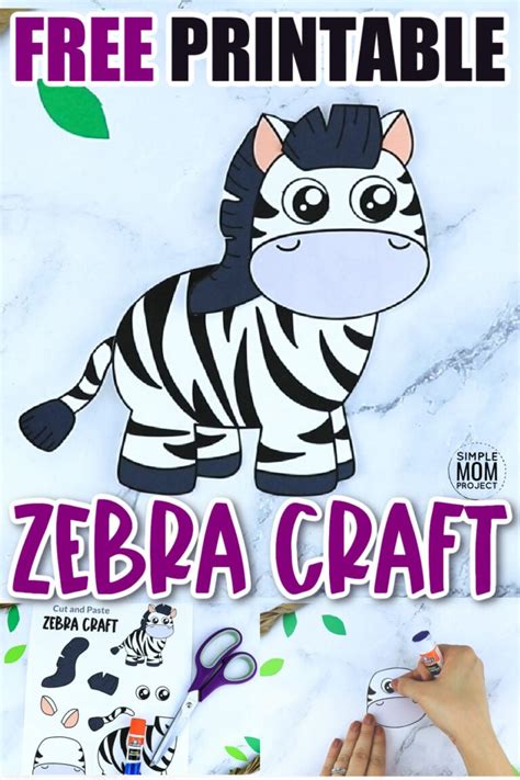 Free Printable Zebra Craft Template Simple Mom Project Cut And Paste Template - Cut And Paste Template