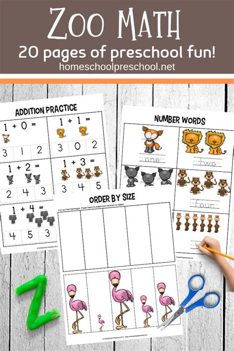 Free Printable Zoo Math Worksheets For Preschoolers Zoo Math - Zoo Math