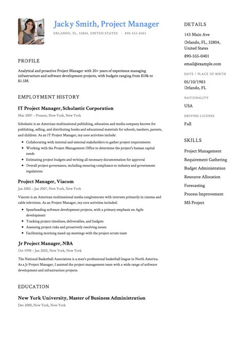 Free Project Manager Resume Template Designer Resume Templates Free - Designer Resume Templates Free