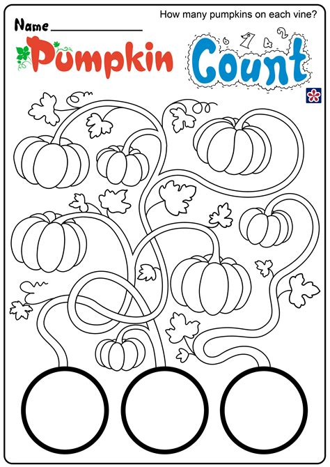 Free Pumpkin Activity Printables Count To 10 Pumpkin Counting Worksheet - Pumpkin Counting Worksheet