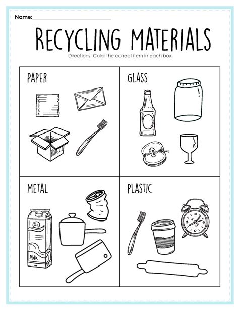 Free Recycling Activity Printable Sheets Homemade Heather Recycling Worksheets For Preschool - Recycling Worksheets For Preschool