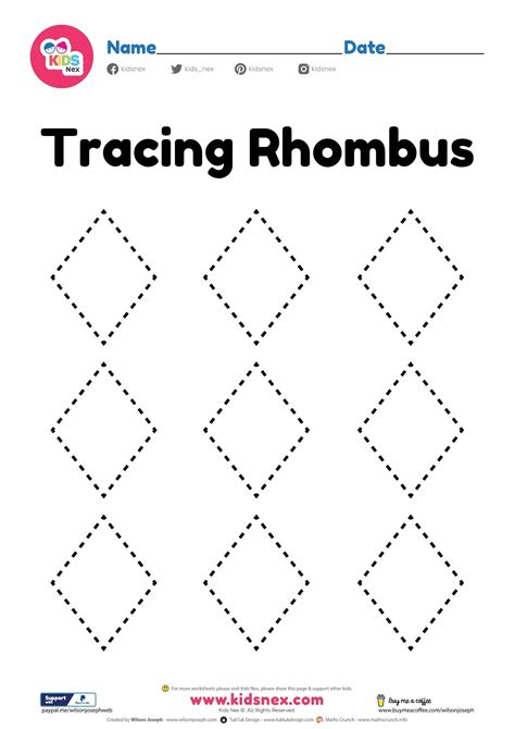 Free Rhombus Shape Activity Sheets For Preschool Children Rhombus Activities For Preschoolers - Rhombus Activities For Preschoolers