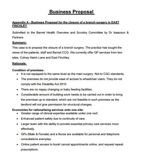 Free Sample Business Proposal Template