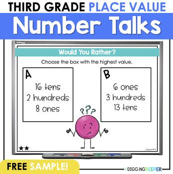 Free Sample Digital Number Talks 3rd Grade Place Third Grade Number Talks - Third Grade Number Talks