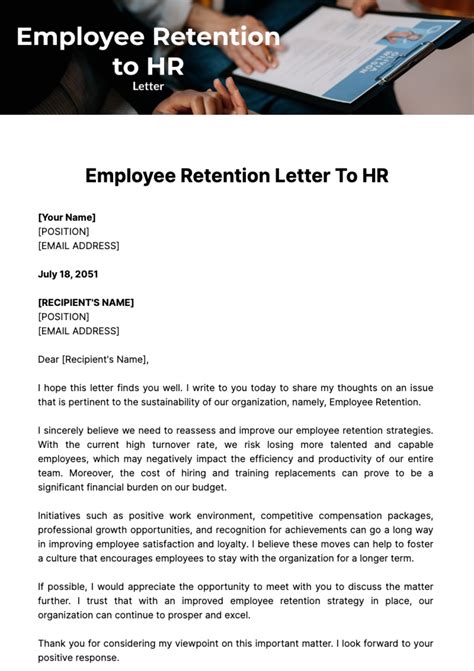Free Sample Letter Requesting Retention Money