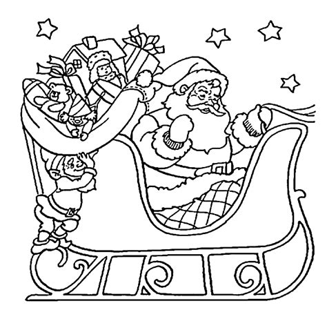 Free Santa Sleigh Printable Coloring Page Santa And His Sleigh Coloring Page - Santa And His Sleigh Coloring Page