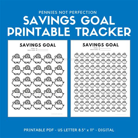 Free Savings Goal Tracker For People Who Budget Savings Account Worksheet - Savings Account Worksheet