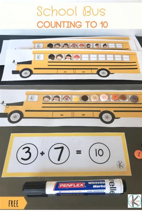 Free School Bus Games Counting To 10 Kindergarten School Bus Worksheet - School Bus Worksheet