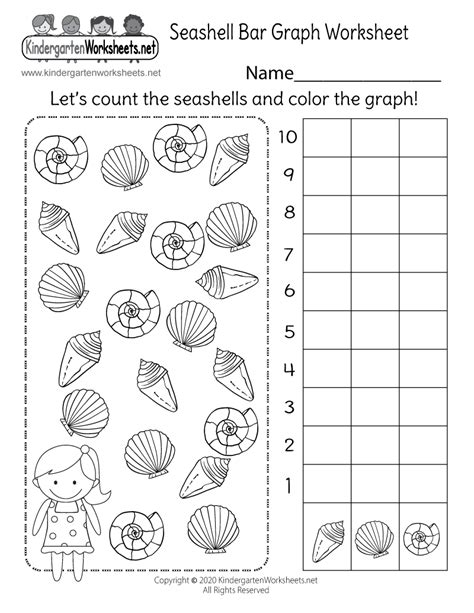 Free Seashell Bar Graph Worksheet Kindergarten Worksheets Horizontal Bar Graph Worksheet Kindergarten - Horizontal Bar Graph Worksheet Kindergarten