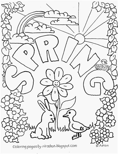 Free Seasonal Coloring Pages Spring Summer Fall Winter Rainy Season Pictures For Colouring - Rainy Season Pictures For Colouring