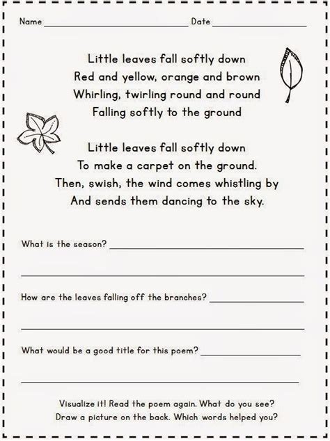 Free Second Poetry Worksheets Tpt Poetry Worksheets For 2nd Grade - Poetry Worksheets For 2nd Grade