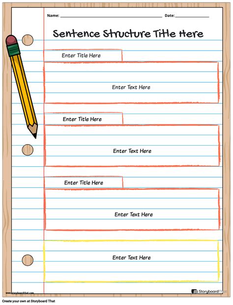 Free Sentence Structure Worksheets Storyboardthat Sentence Revision Worksheet - Sentence Revision Worksheet