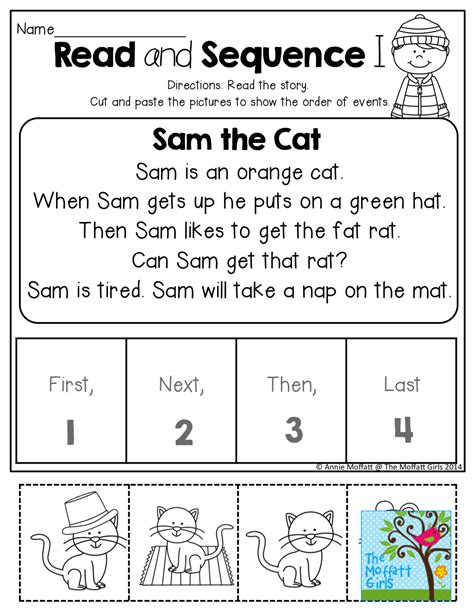 Free Sequencing Cut And Paste Worksheets The Keeper Read And Sequence Worksheet - Read And Sequence Worksheet
