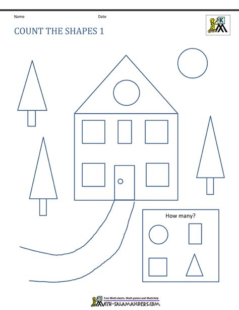 Free Shape Worksheets Kindergarten Math Salamanders Shapes For Kindergarten Worksheets - Shapes For Kindergarten Worksheets