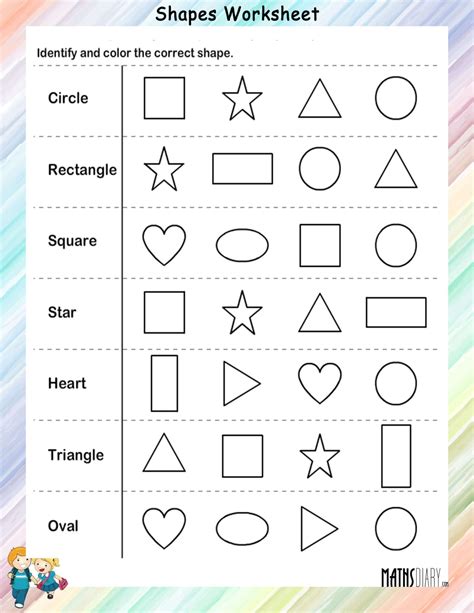 Free Shapes Worksheets For First Grade Shapes Worksheet For Grade 1 - Shapes Worksheet For Grade 1
