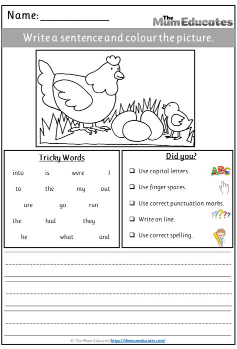 Free Simple Sentence Writing Picture Prompts For Kids Sentences For Kids To Write - Sentences For Kids To Write