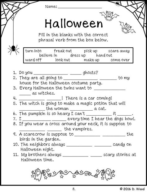 Free Sixth Grade Halloween Pdf Worksheets Edhelper Com Halloween Worksheet 6th Grade - Halloween Worksheet 6th Grade