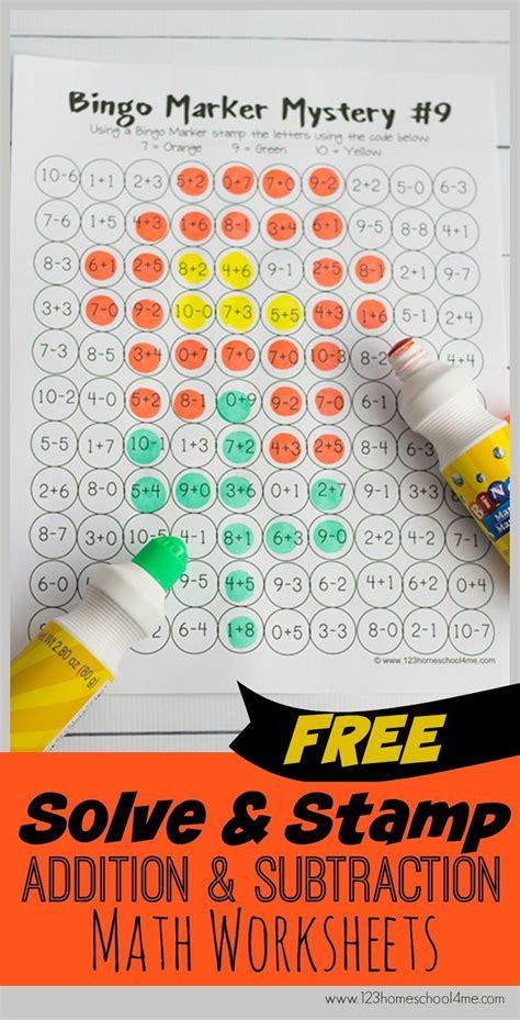 Free Solve Amp Stamp Addition And Subtraction Worksheets Plus 10 Minus 10 Worksheet - Plus 10 Minus 10 Worksheet