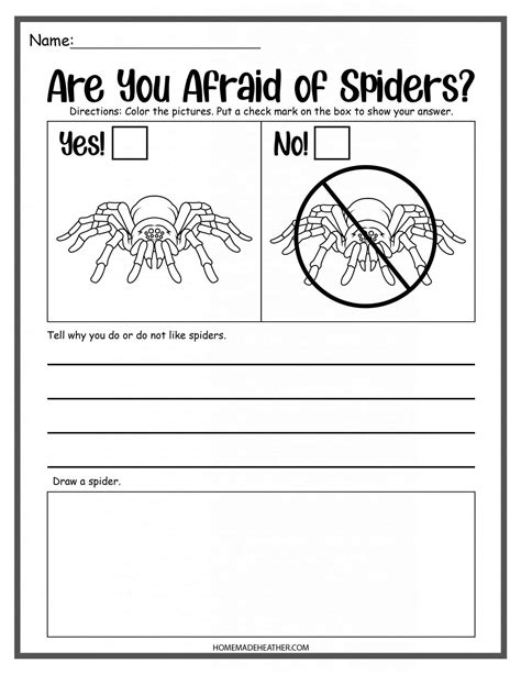 Free Spider Activity Printables Homemade Heather Spider Worksheet For Kindergarten - Spider Worksheet For Kindergarten