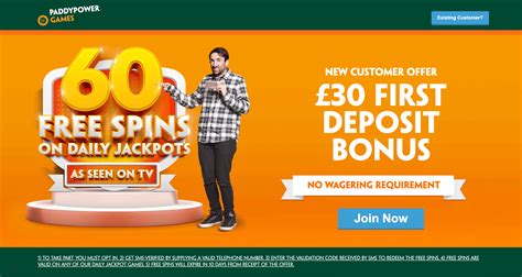 free spins no deposit paddy power